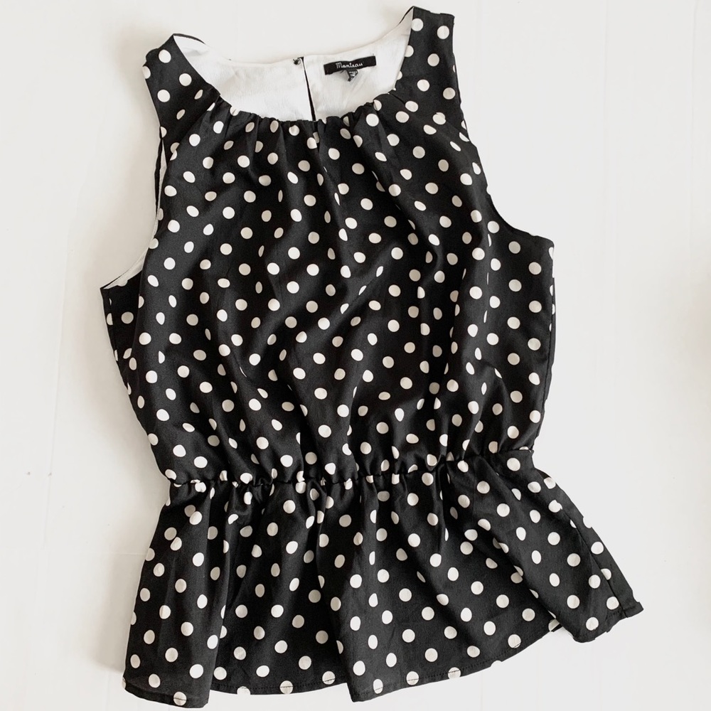 Black/White Polka dot dress shirt
